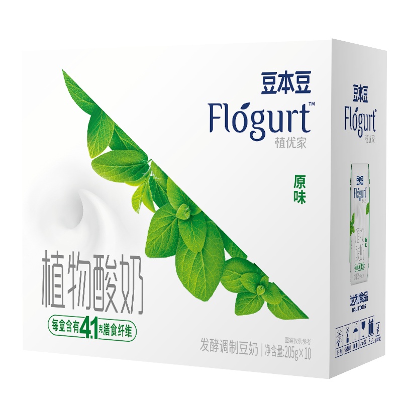 豆本豆植优家利乐钻植物酸奶原味酸奶205g*10包