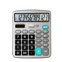 得力(deli) 1653 桌面计算器 银色 一台装