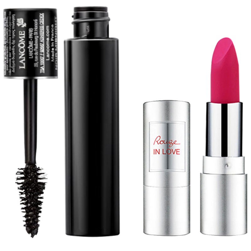 LANCOME 兰蔻 378菁纯柔润丝绒唇膏1.6g+361M迷恋丝缎唇膏2g