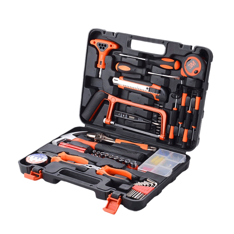 三极户外(Tripolar) TP5025 多功能家用机修五金工具碳钢手提组合工具箱套装19件套