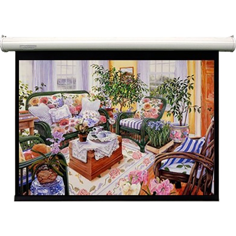 经科JK投影幕布S1-MK2 150寸4:3电动遥控白塑幕投影机投影仪幕布