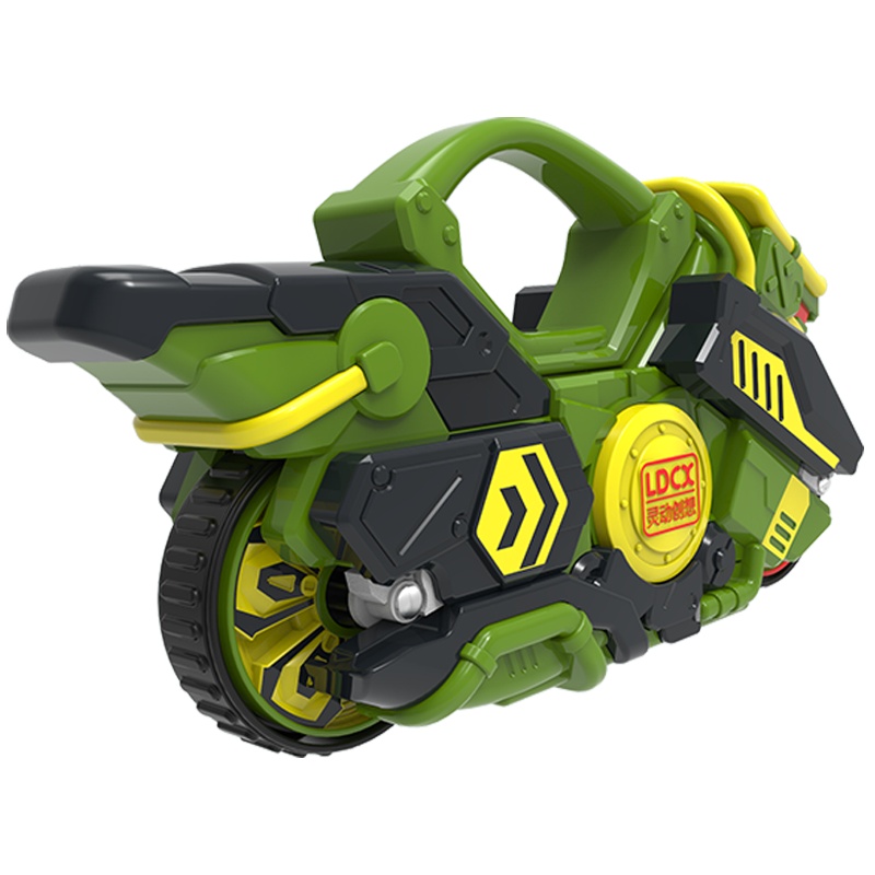 灵动创想魔幻陀螺5代摩托车儿童新款男孩旋风轮旋转梦幻坨螺玩具标准系列—碧空机甲MT0105