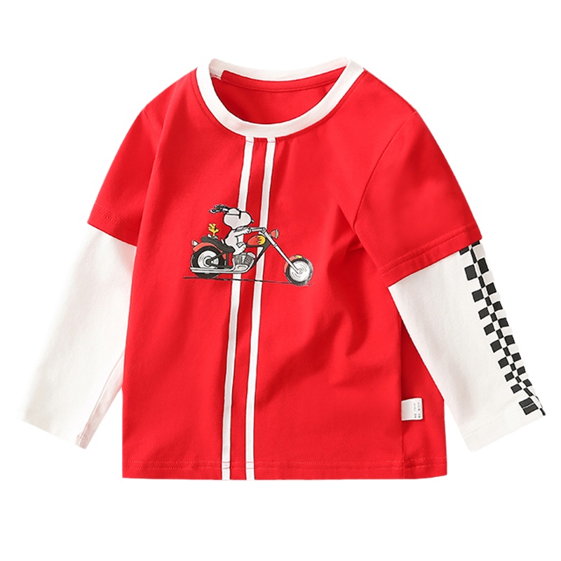 史努比SNOOPY童装儿童长袖T恤男童春秋新款上衣男孩外穿衣服