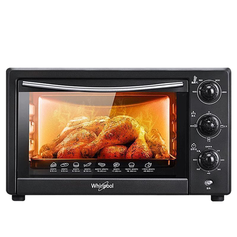 惠而浦电烤箱WTO-SP301G 30L大容量60分钟定时四档温控立体加热家用烤箱