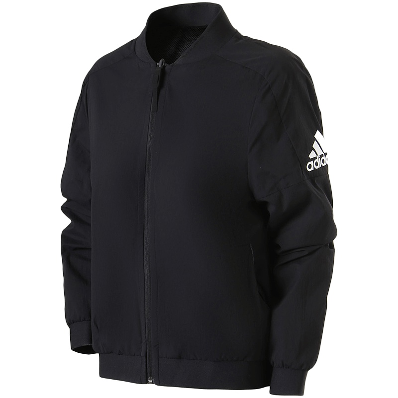 【自营】adidas阿迪达斯女子夹克外套飞行领休闲运动服CV5478 L CV5479黑色