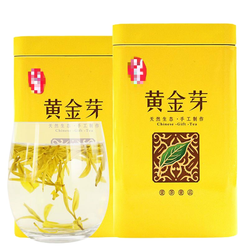 新茶黄金芽茶叶安吉白茶黄金牙绿茶罐装250g[送礼袋]