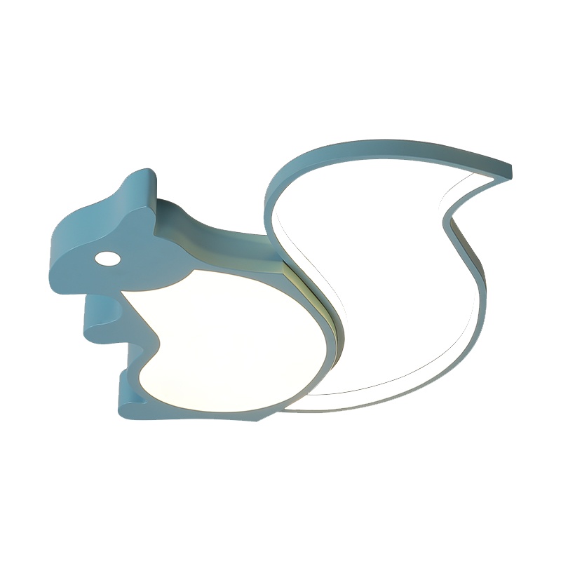 七只蚂蚁 儿童灯简约现代吸顶灯LED铁艺儿童灯 儿童房灯卧室灯简约现代创意男孩女孩房间客厅灯卡通松鼠吸顶灯具LY