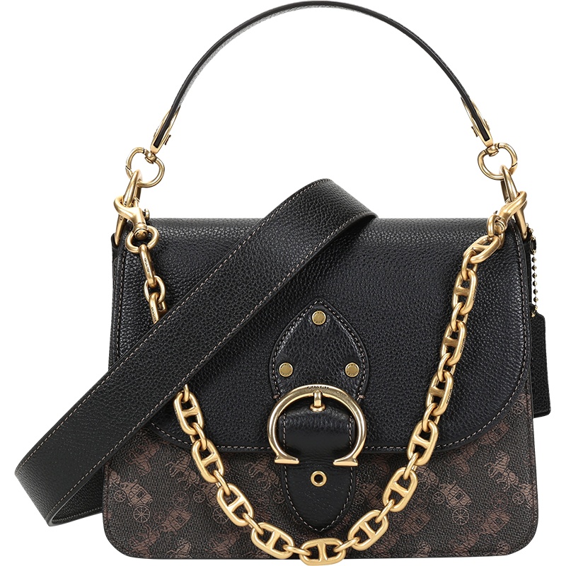 COACH 蔻驰 女士 专柜款BEAT系列涂层帆布配皮HITCH手提单肩斜挎包 4594