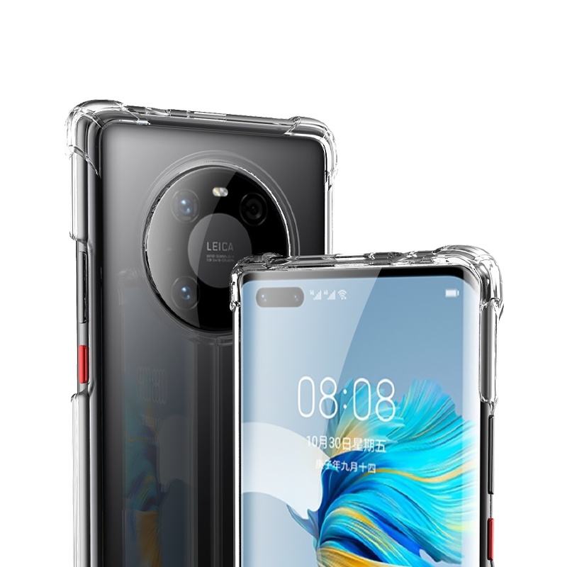 ESCASE 华为mate40 pro手机壳透明Pro+保护套TPU全包透明德国进口拜耳材料气囊防摔壳男女通用简约TPU