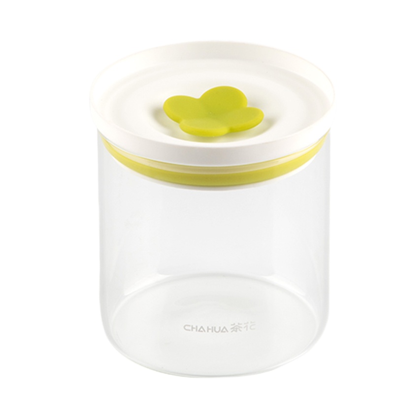 茶花(CHAHUA) 003002 玻璃密封罐收纳罐冰箱保鲜盒750ml 5个装