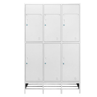 欧宝美更衣柜储物柜六门更衣柜加不锈钢底座2000*1350*500