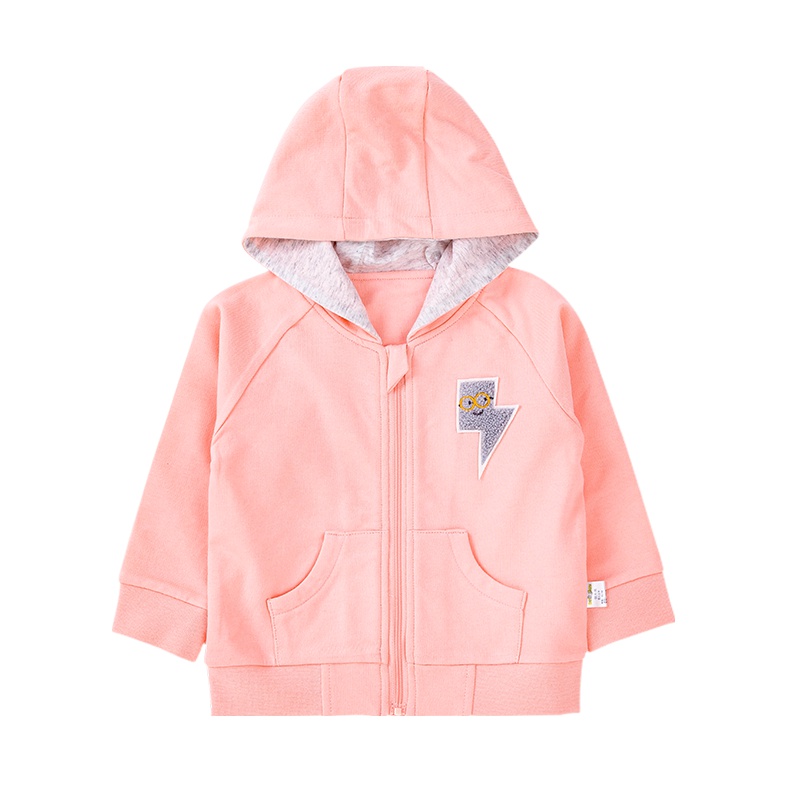 优简(BEST JANE)婴幼儿春秋季新款时尚拉链衫男女童休闲外穿连帽上衣