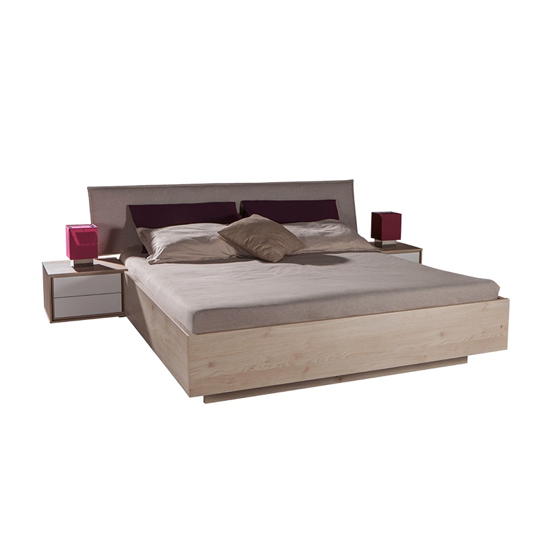 康铂萨 意大利进口家具卡拉月神1.8米床 南欧大床卧室床 简约现代板材单双人 (含2个床头柜)