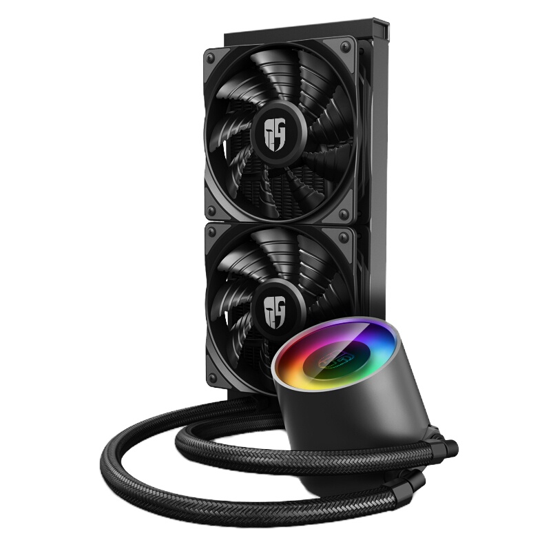 九州风神(DEEPCOOL) 堡垒240 CPU水冷散热器(泄压冷排/静音风扇/全平台/标配硅脂及控制器/)笔记本散热器