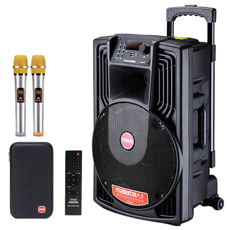 万利达(MALATA) J12S 户外广场舞移动拉杆音响晨练大功率插卡便携电瓶音箱