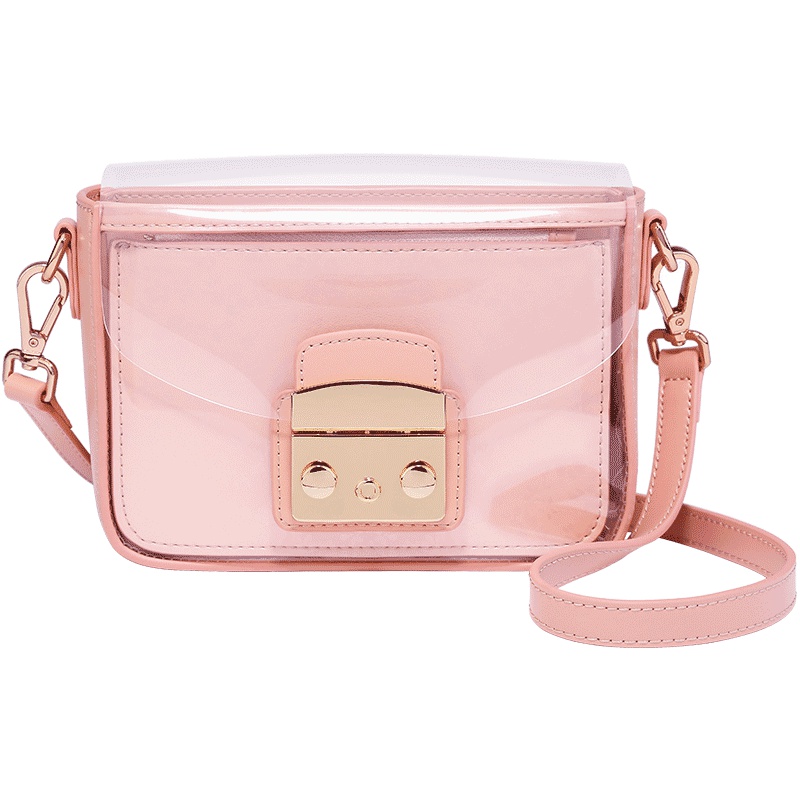 toutou2019包包女迷你透明果冻包少女斜挎包百搭单肩包小