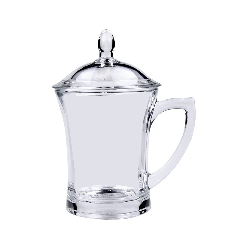 春之晖无铅耐热玻璃杯带盖加厚泡茶水杯带把茶杯家用办公杯子