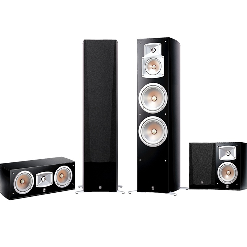 雅马哈(YAMAHA)NS-777+RX-V385+NS-SW050 5.1家庭影院套装 钢琴漆木质箱体音箱音响七件套