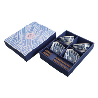 尚之木(SHANGZHIMU)碗筷套装 匠心鱼悦碗筷6件套33.5*26.5*6.5cm SZM-5