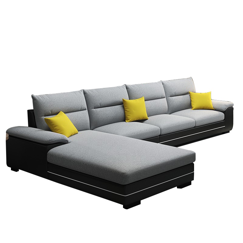 布艺沙发床现代简约北欧 实木沙发组合整装中小户型客厅沙发家具