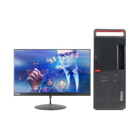 联想(Lenovo)ThinkCentre M720t 台式主机 21.5英寸显示器(i3-8100/4G/500G+128G SSD win 10) 商用主流机型