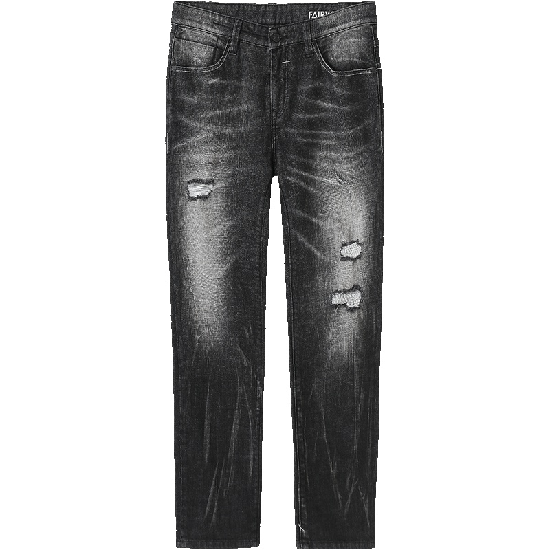 商场同款马克华菲男装2019夏季新款牛仔男时尚破洞裤子