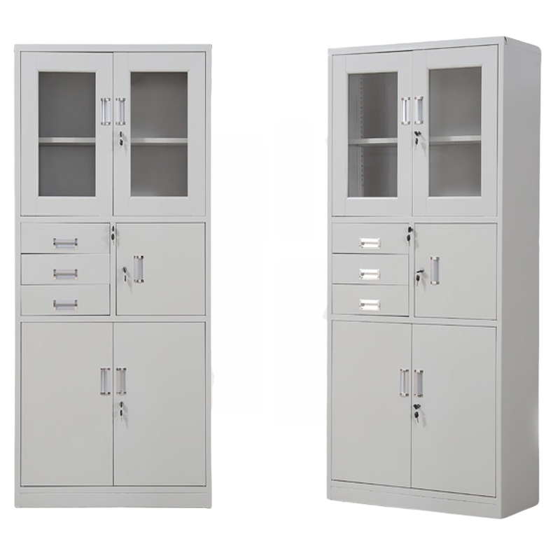 日盛达仁 立式玻璃双开门文件柜 板材厚度0.7mm