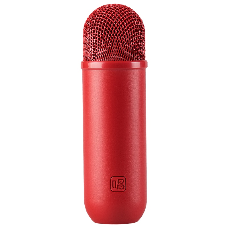 [晒 单送会员]唱吧 胶囊麦克风 红色 ELFK歌神器 手机话筒喇叭K麦 唱歌神器迷你版通用苹果安卓电容音头直播K歌神器