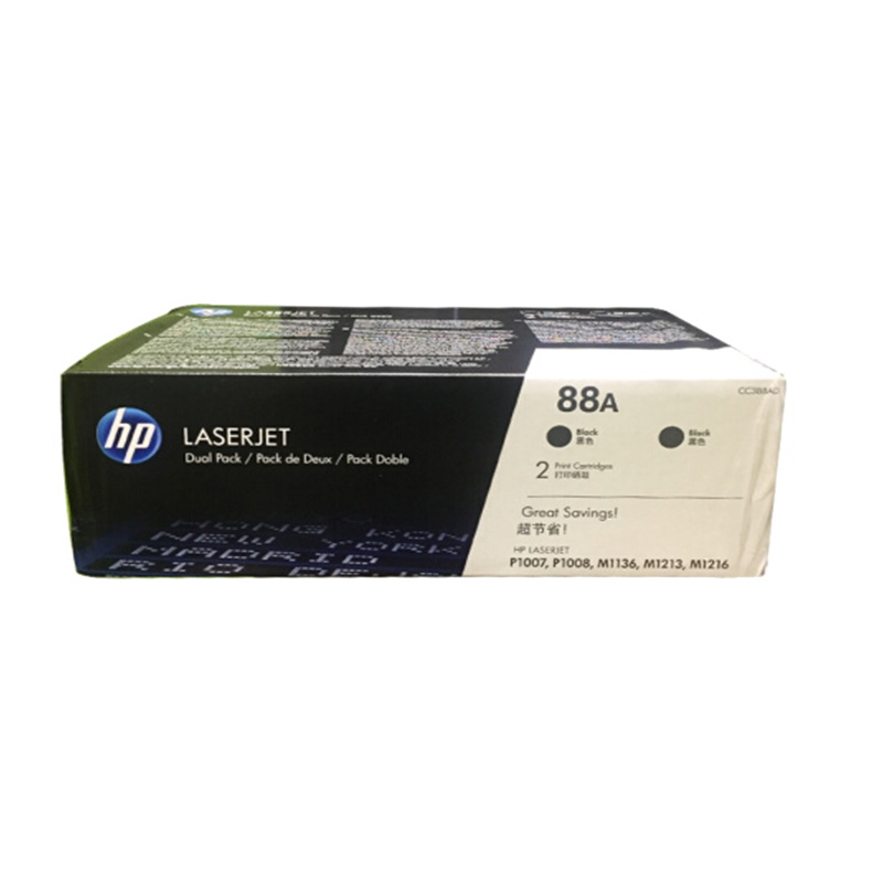 惠普(hp) LaserJet CC388AD硒鼓 88A双支装