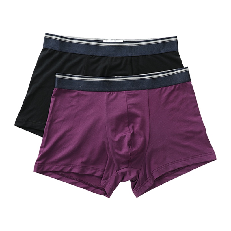 红豆居家(Hodohome)男士内裤男式莫代尔平角内裤组合（二条装）