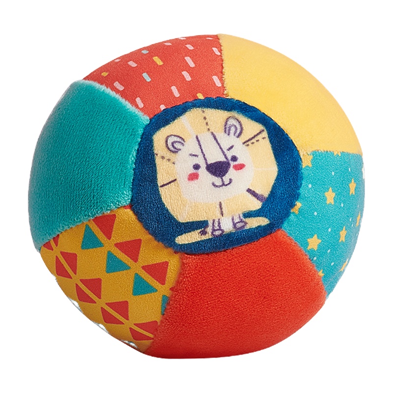 babycare婴儿手抓球摇铃球类玩具抚触宝宝0-1岁早教感知卡通布球 篮球