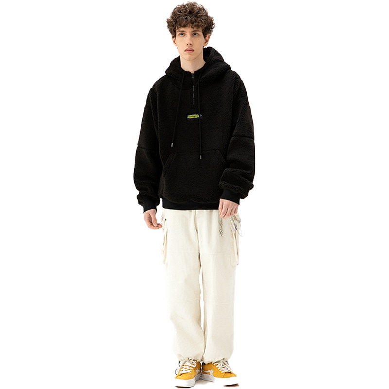 Lilbetter卫衣男连帽秋冬2020新款羊羔绒外套韩版潮流痞帅衣服LB【尺码偏大 建议拍小一码】