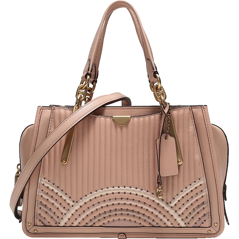 COACH 蔻驰 女士DREAME系列皮革铆钉装饰手提单肩斜挎包 68814