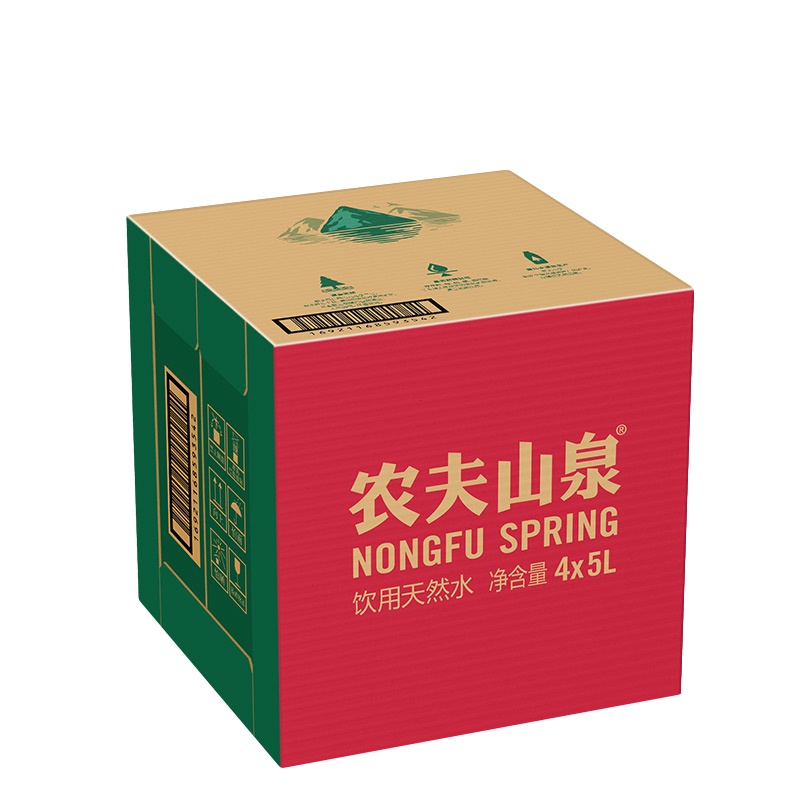 农夫山泉矿泉水 天然饮用水5L*4桶整箱装 家庭大桶泡茶水聪明盖可放饮水机桶装水
