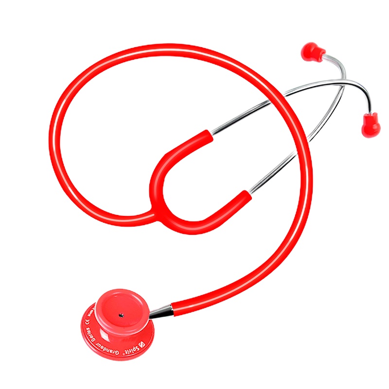 Spirit听诊器医用专业进口单双面轻巧听筒血压胎心儿童成人 史必锐轻双大红