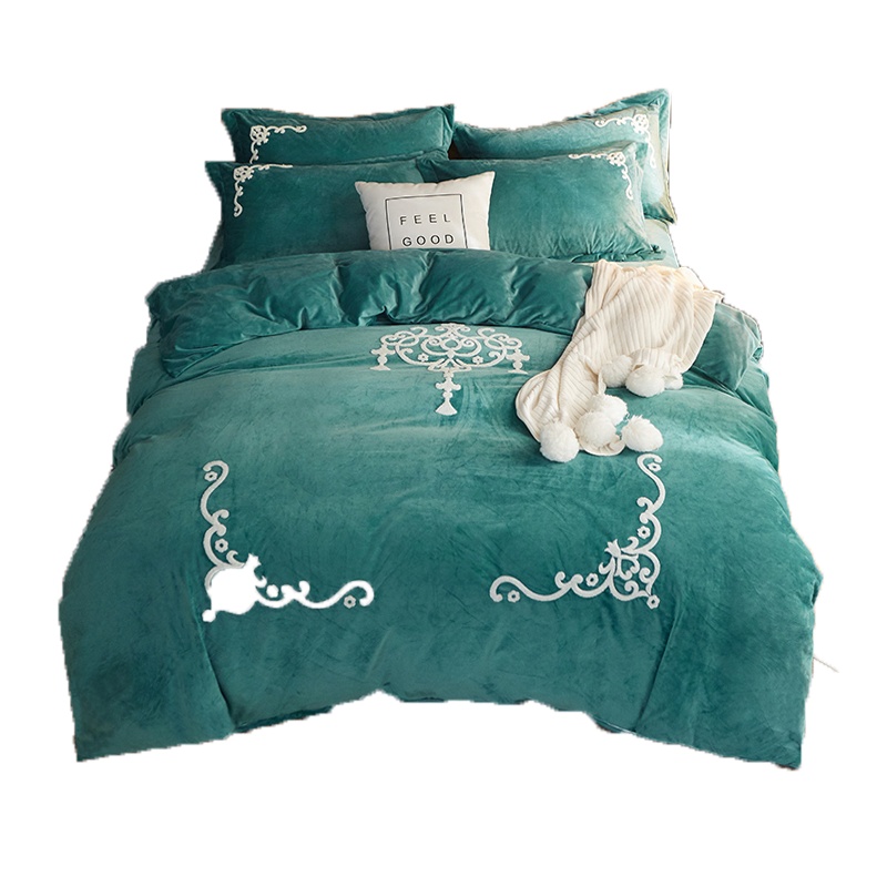 唛乐斯MALLAS柔丝棉四件套 A版高档丝棉提花面料 B版纯棉面料 欧式提花轻奢四件套