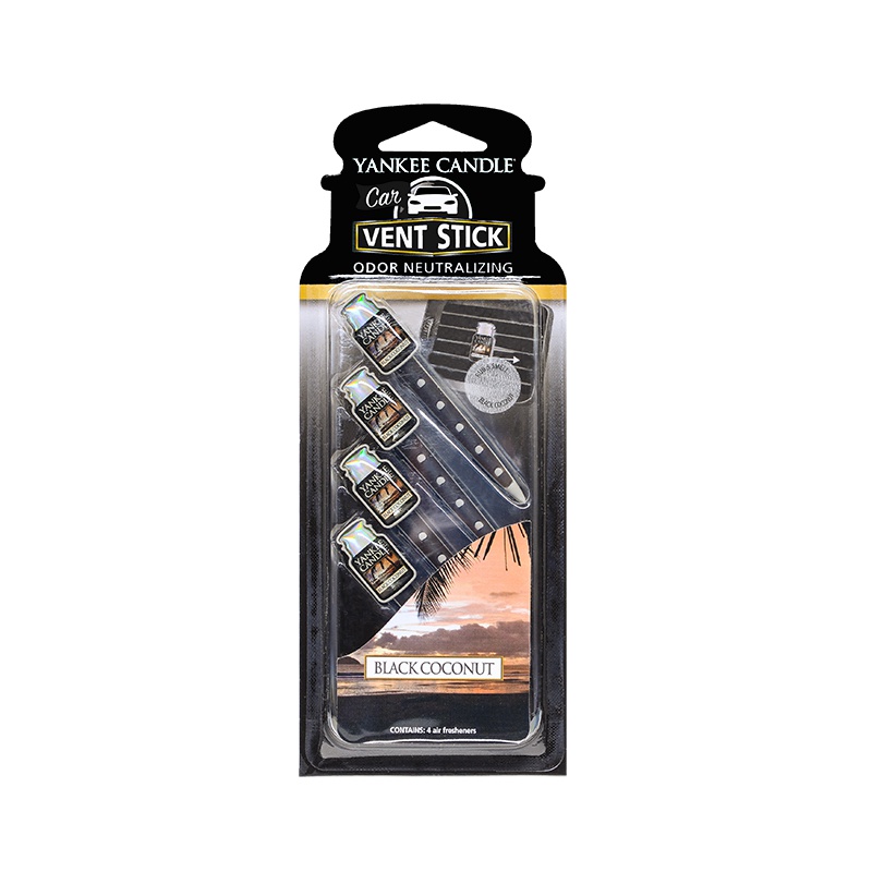 yankee candle扬基进口汽车出风口香氛香水夹车载香薰车内芳香夹黑椰子 净重29g