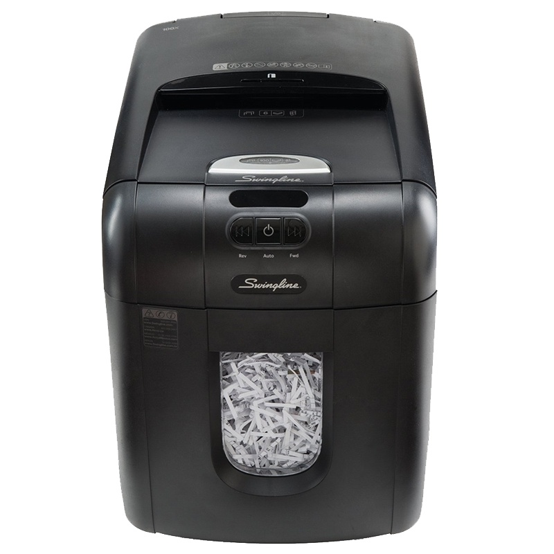 杰必喜(GBC)AUTO+100X 高效办公全自动碎纸机一次100张纸 黑色 粉碎机