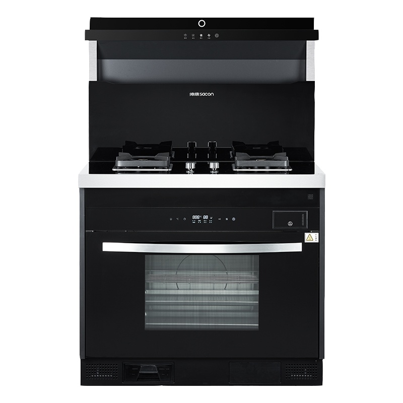 帅康(sacon)集成灶蒸烤一体机家用厨电烟灶联动侧吸下排式油烟机燃气灶60升大容量蒸烤箱置物蒸烤微烟灶套餐天然气E2Y