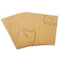 得力(deli)3481 凭证包角(棕黄) 加厚牛皮纸 棕黄色 记帐凭证包角 财务专用 25张/包*30包装