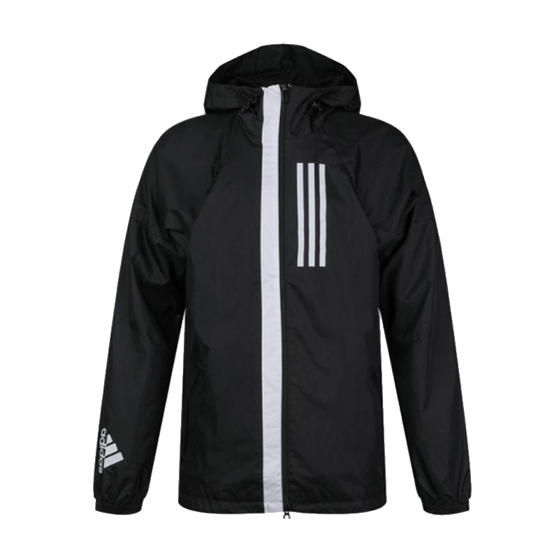 阿迪达斯男装春秋季运动服休闲连帽防晒外套夹克EK4624