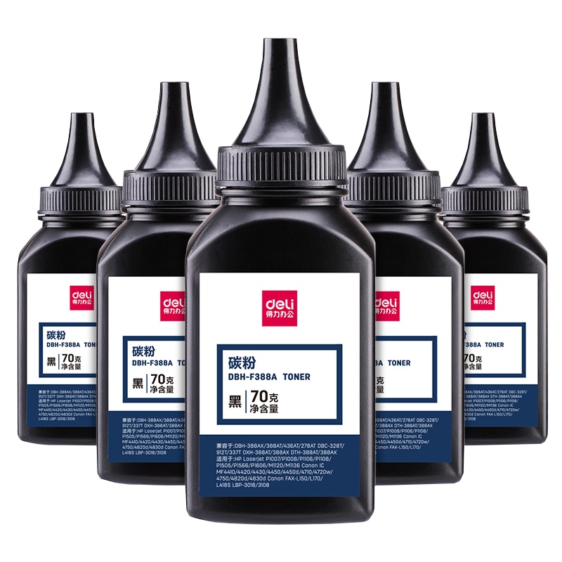 得力(deli)6瓶装 DBH-F388A6 388AT硒鼓碳粉/墨粉