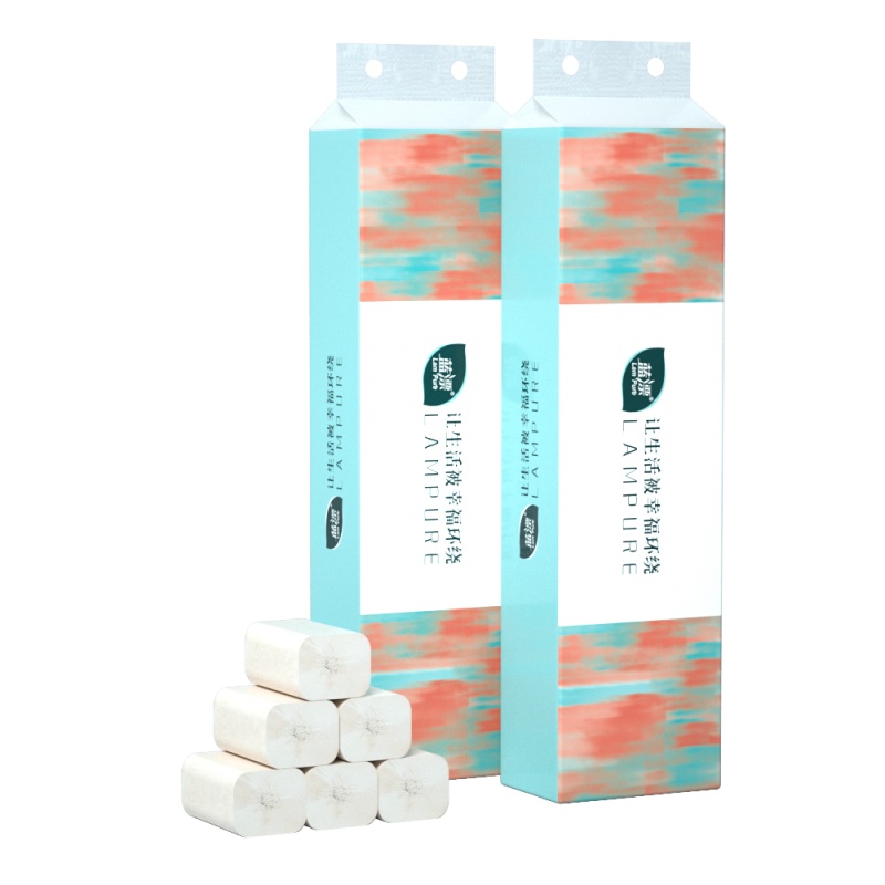 蓝漂 卷纸20卷4层加厚卫生纸无芯卷纸抽 擦手纸 厕纸家用实惠原浆无芯卷纸餐巾纸