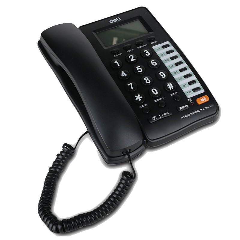 得力deli784电话机/办公电话/来电显示电话机 记忆功能通话清晰防雷击