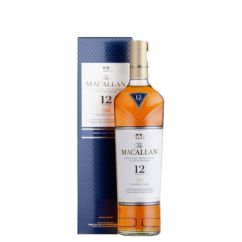 麦卡伦(Macallan)单一麦芽威士忌 系列 12年蓝钻双桶 雪莉桶700ml