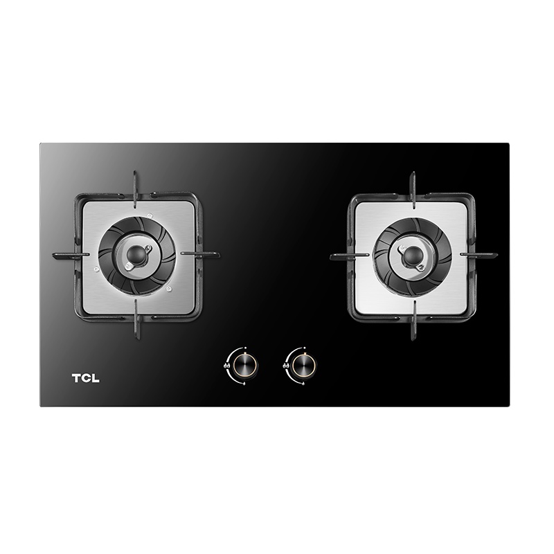 TCL家用燃气灶天然气5.2kw大火力钢化玻璃双灶台式嵌入式台嵌两用JZT-503B-A