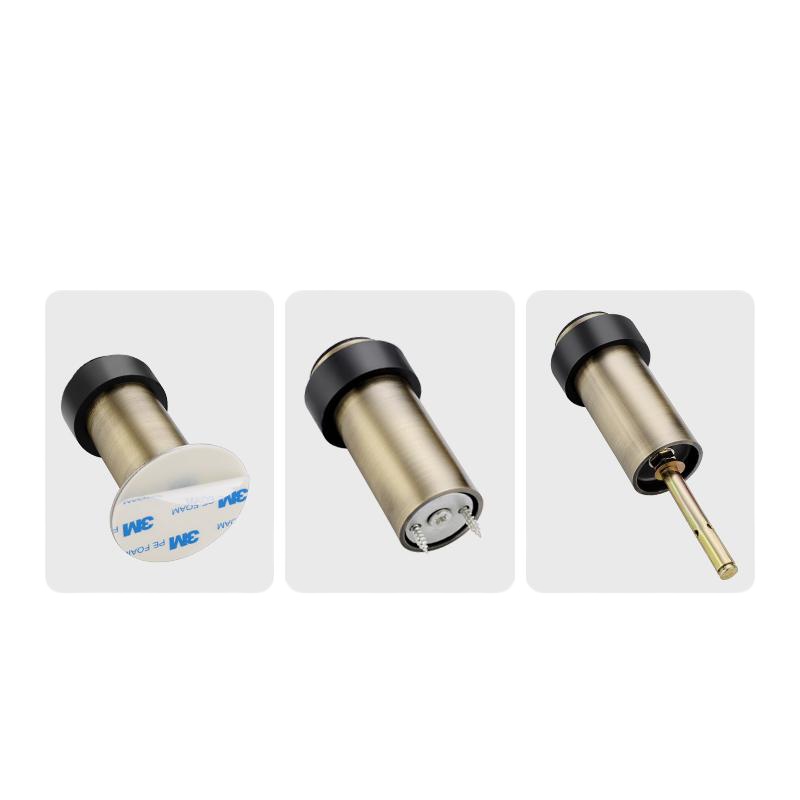 免打孔挡 撞橡胶缓冲碰卫生间阻吸顶红古挡器闪电客配件门吸 门碰免打孔80MM高-黑色 其他