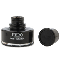 【精选】英雄（HERO）钢笔墨水英雄440墨水瓶装-黑色墨水 50ml