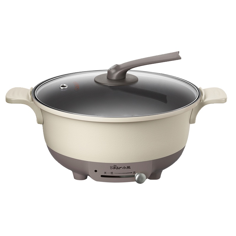 小熊(Bear)电火锅家用多功能电煮锅5L大容量电热锅涮锅不粘多用途电炒锅DHG-B50L5