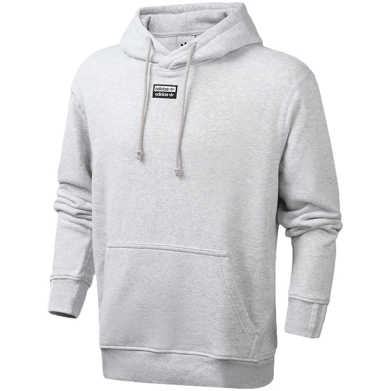 adidas阿迪达斯三叶草男装运动服串标连帽休闲长袖套头衫卫衣EJ7423